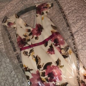 flowery prom dress
